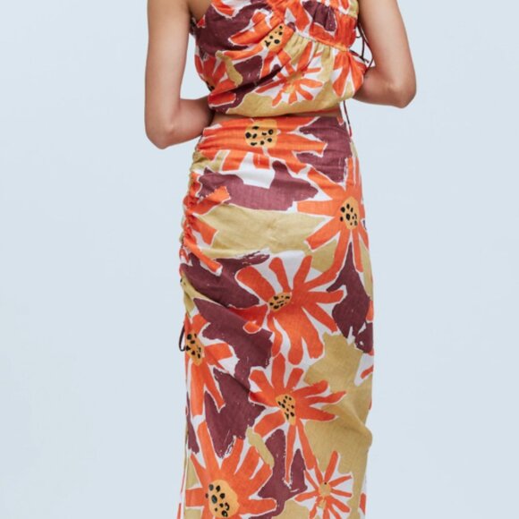 Zulu & Zephyr Wildflower Linen Midi Skirt - Picture 1 of 5